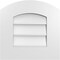 Ekena Millwork Arch Top Surface Mount PVC Gable Vent: Functional, w/ 3-1/2"W x 1"P Standard Frame, 16"W x 16"H GVPAR16X1601SF - alternate 1
